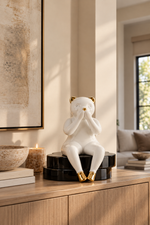 Contemplative Monkey Decorative Sculpture