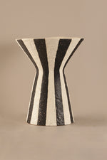 Striped Hourglass Mono Vase - A