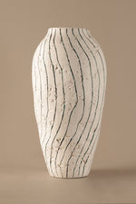 Chevron Rustic Clay Vase - B