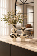 Abstract Black Brushstroke Sculptural Vase