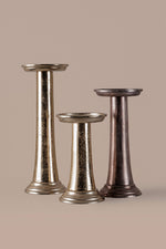 Silenzio Metallic Candle Holder - A
