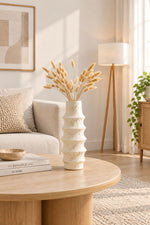 Canyon Sculptural White Vase