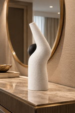 Monochrome Abstract Sculptural Accent