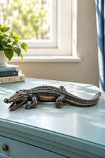 Crocodile Sculptural Decorative Accent