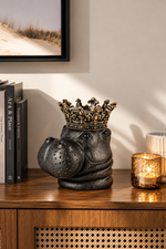 Crowned Frog Decorative Sculpture