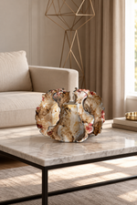 Marbled Petal Sculptural Vase