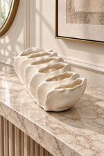 Coastal Wave Sculptural Centerpiece Bowl