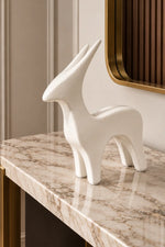 Nordic White Antelope Sculpture