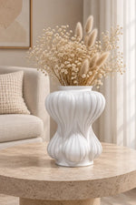 Aurora Pleated Ceramic Vase