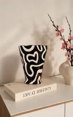 Monochrome Abstract Ceramic Vase
