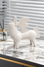 Abstract Winged Horse Sculpture