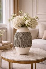 Fluida White-Gray Vase