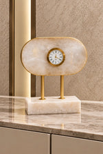 Aurielle Marble Decorative Clock Accent
