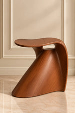 Sculptural Flow Wooden Side Table
