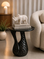 Obsidian Sculptural Side Table