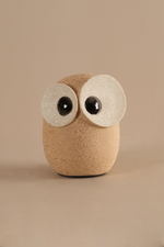 Bino Owl Brown Figurine Sculpture - A