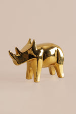 Rhino Form Yellow Animal Sculpture - C