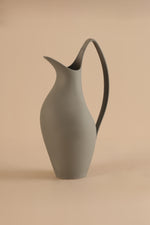 Curve Pour Grey Sculptural Vase - L