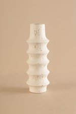 Canyon Sculptural White Vase