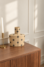 Artisan Dot Pattern Ceramic Vase