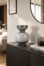 Smoked Glass Decorative Vase