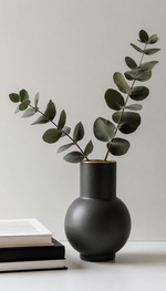 Noir Orb Ceramic Vase
