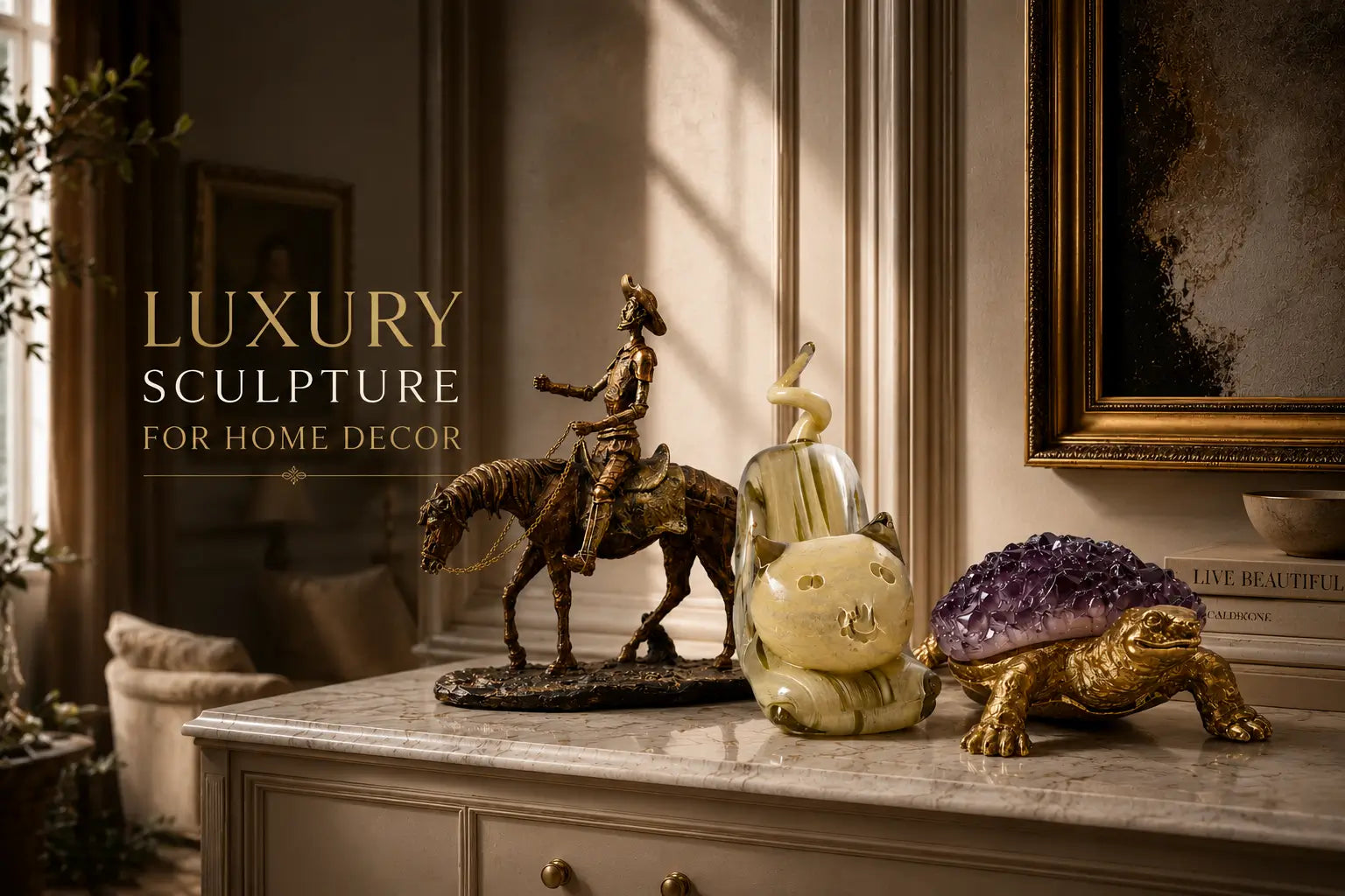 Luxury Sculpture Decor for Living Room: Transform Your Space with Modern Art