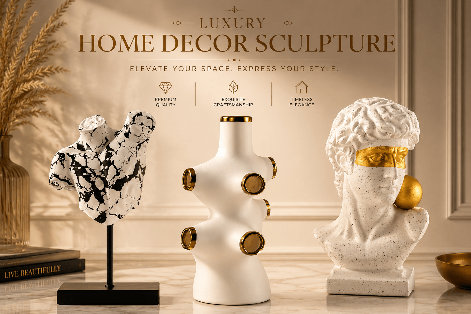 luxury home decor sculpture