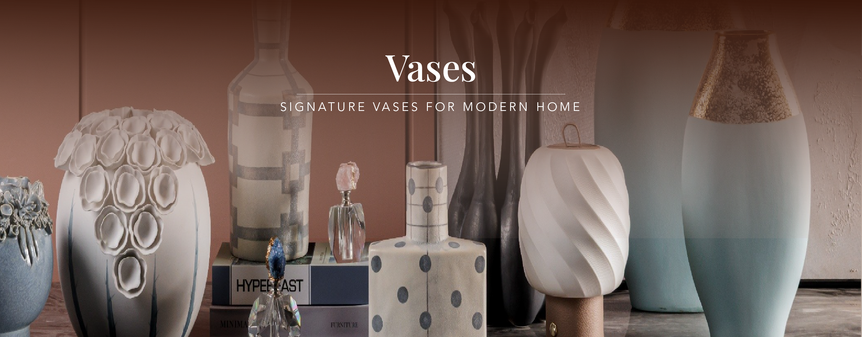 Luxury decorative vases by Rococo Milano designed to bring elegance, style, and timeless charm to modern interior spaces.