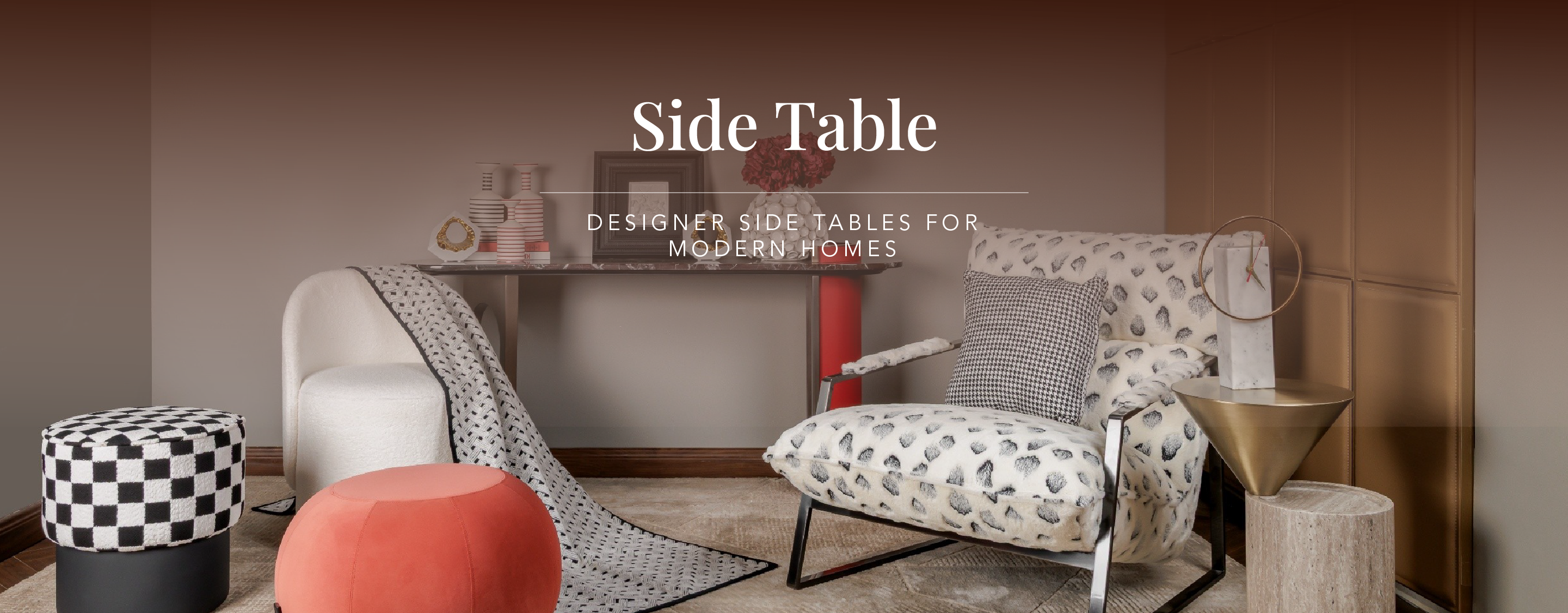 Luxury side table with elegant design for modern living room