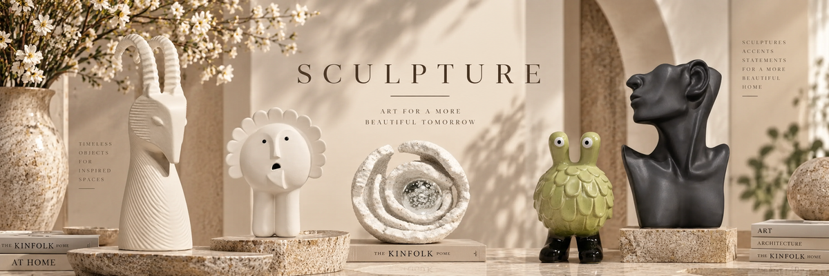 Luxury decorative sculpture by Rococo Milano adding artistic form, texture, and refined visual appeal to elegant interior spaces.