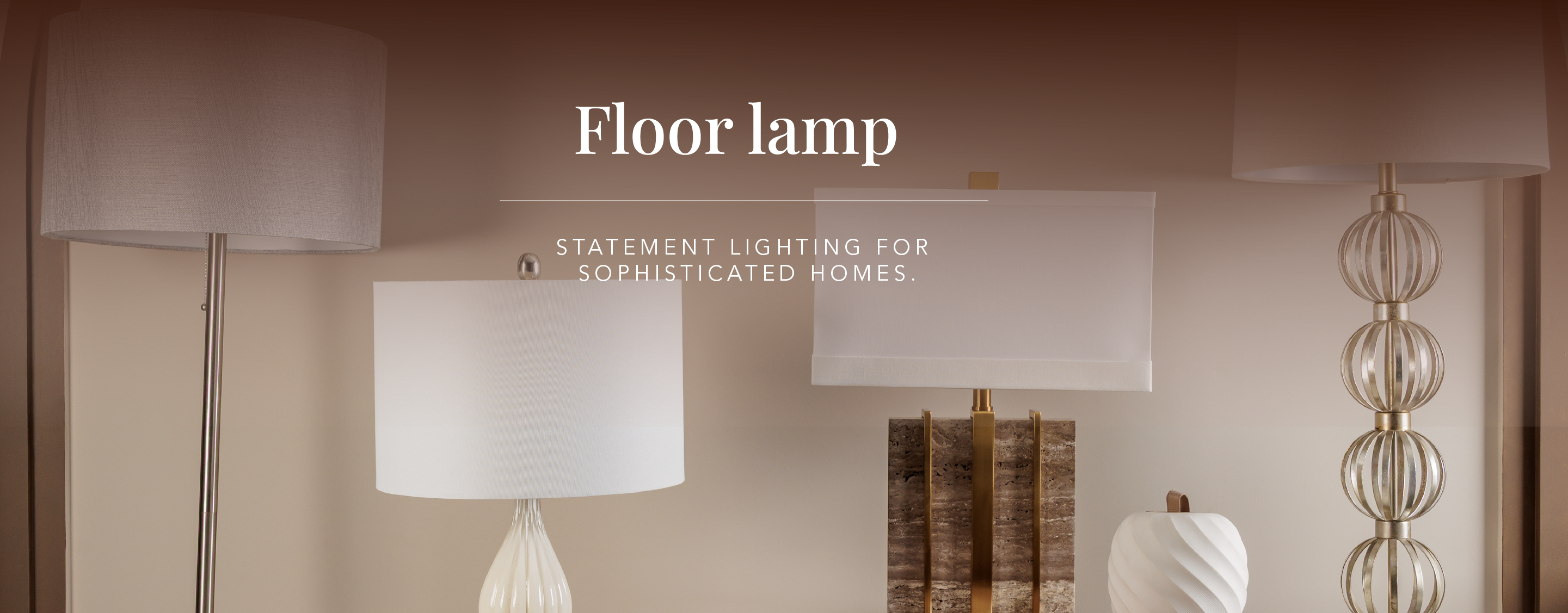 Luxury floor lamp with elegant design, providing soft ambient lighting for sophisticated and modern interiors.