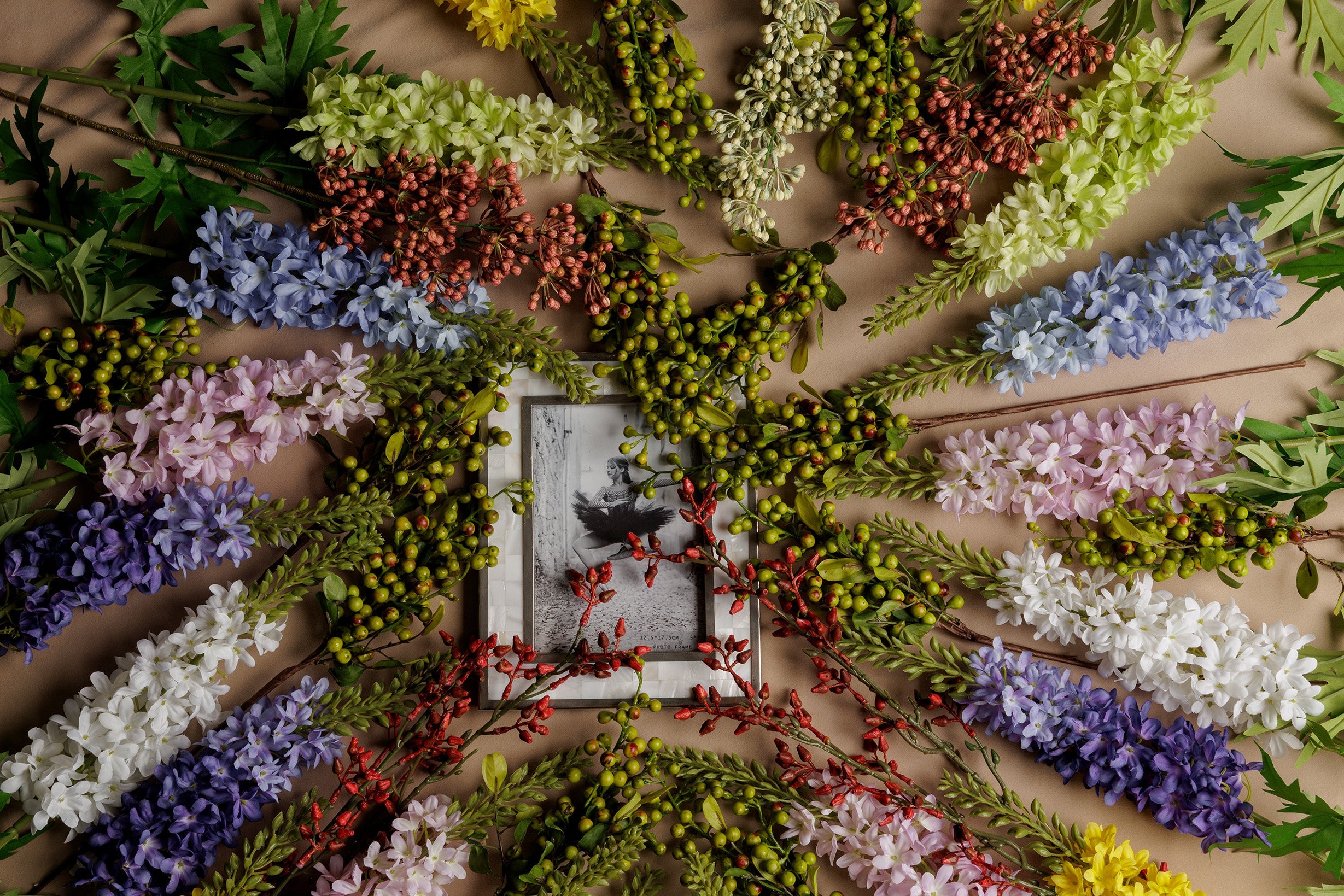 Decorative stems and branches with natural lifelike detailing