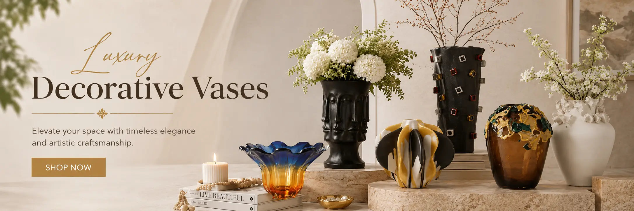 Luxury vases for premium home décor, designed to enhance elegant, modern, and high-end interior spaces.