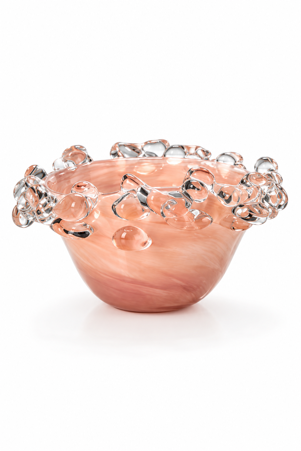 Blush Bubble Rim Decorative Bowl