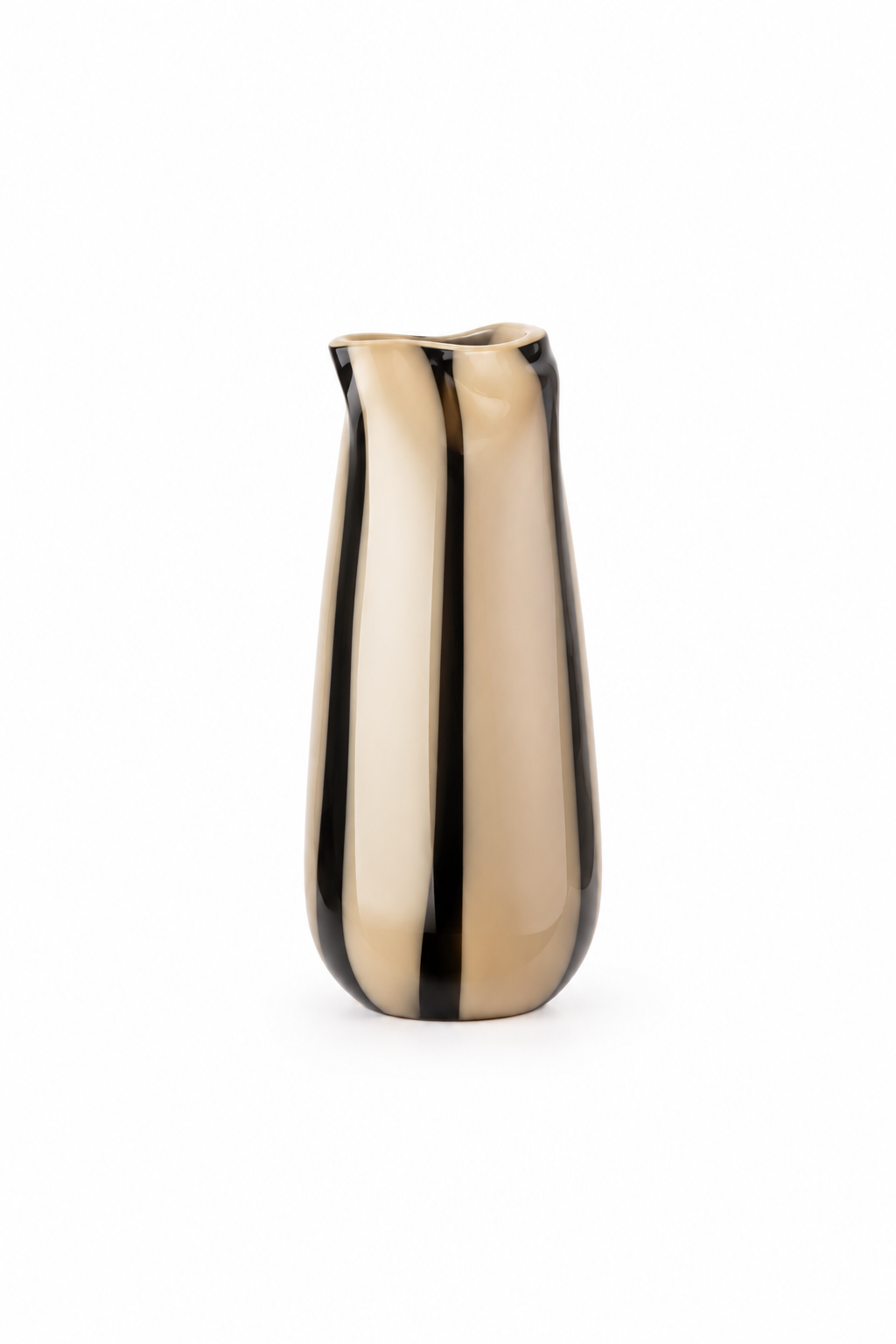 Contemporary Striped Ceramic Vase