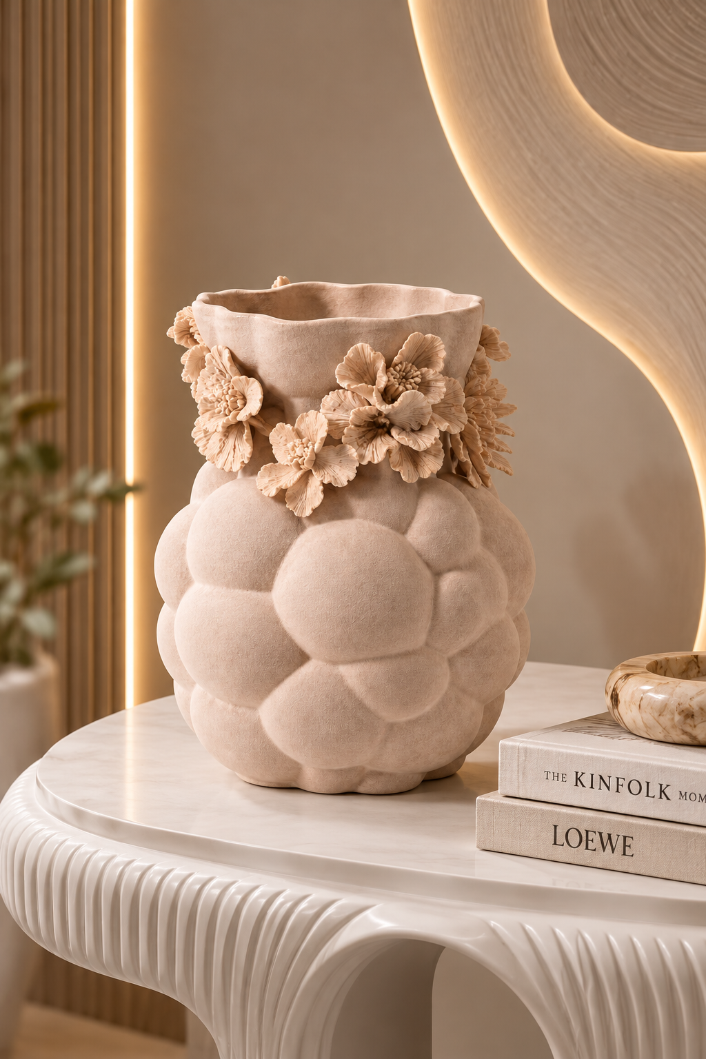 Blush Blossom Ceramic Vase