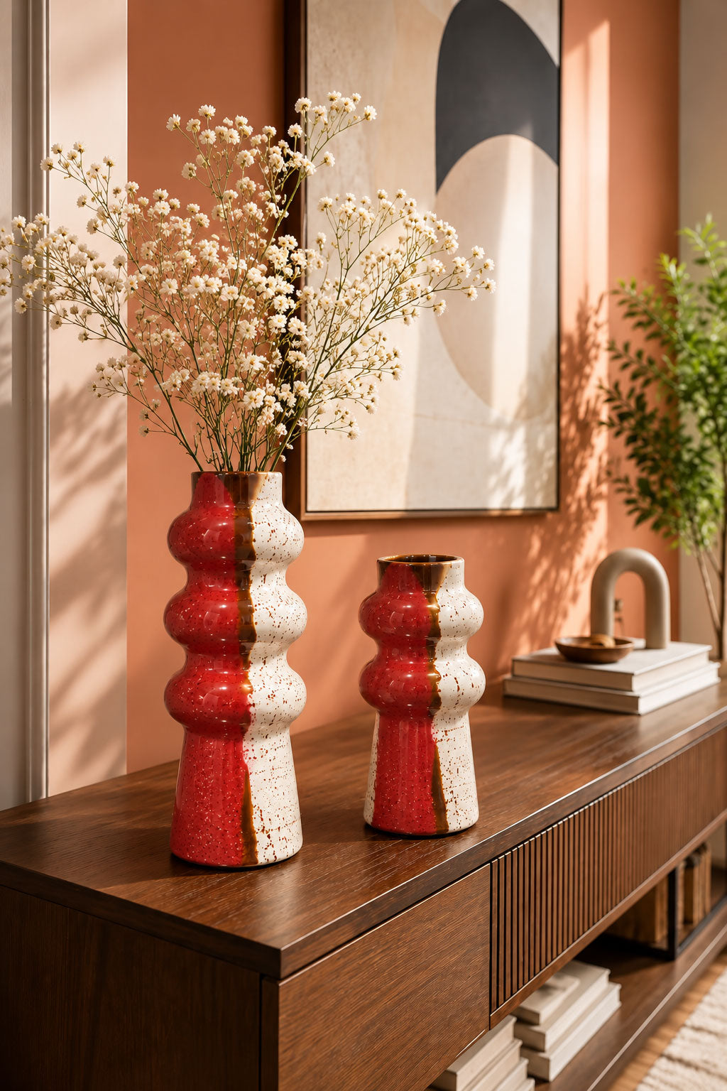 Rosé Bubble Ceramic Vase  S
