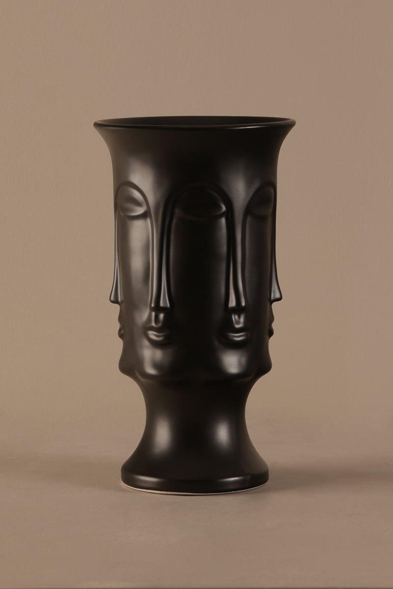 MonoMuse Black Face Vase