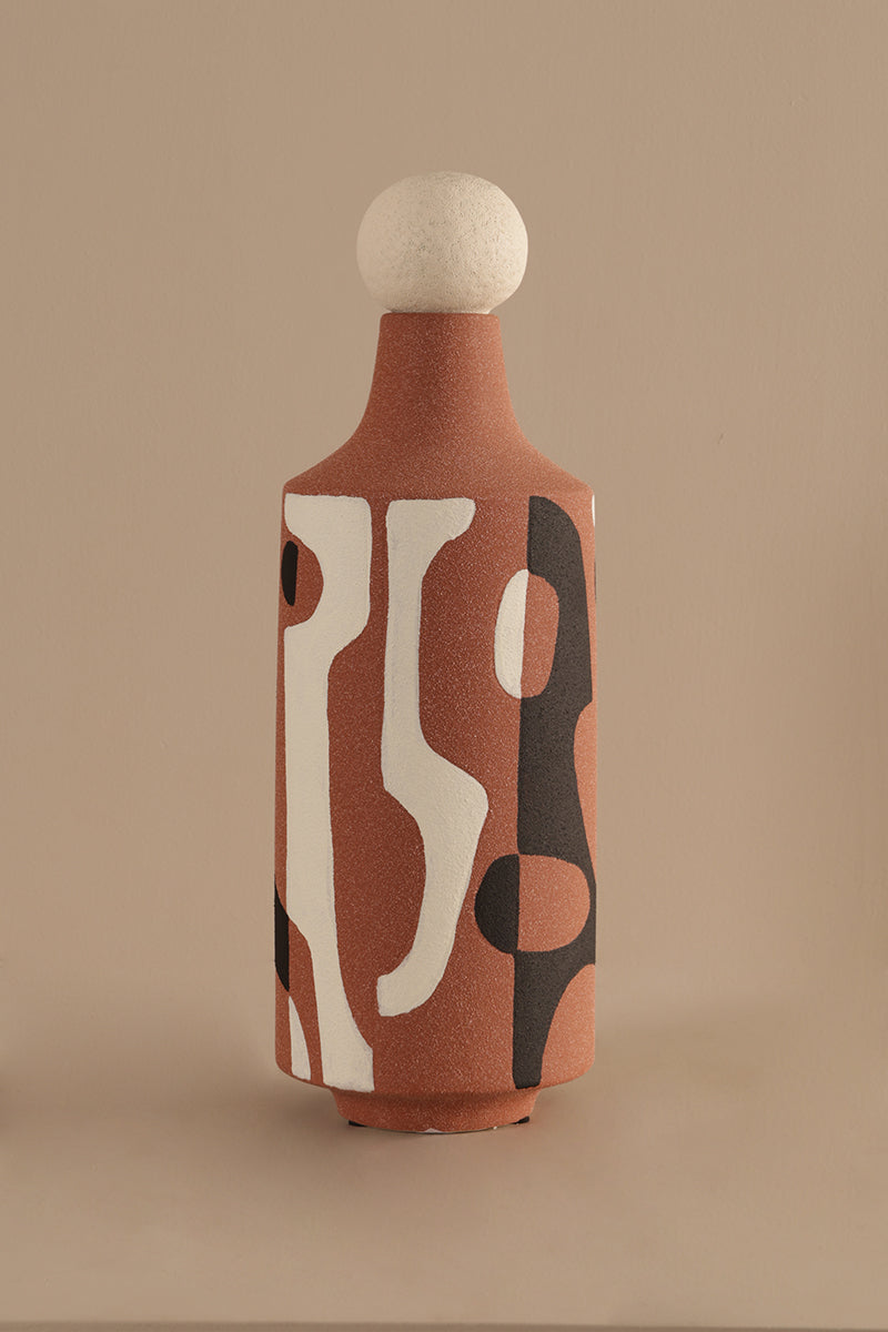Patchino Abstract Jar Vase - A