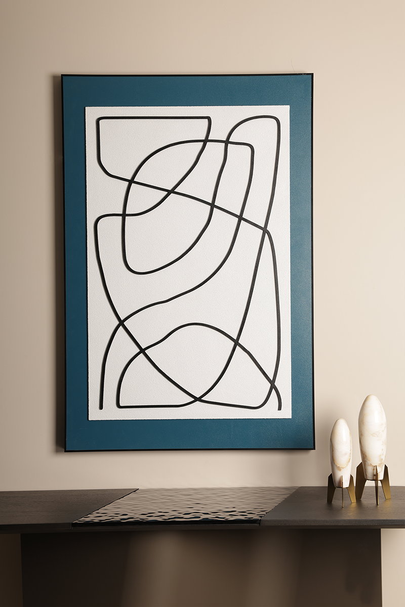 Blue-Edge Rhythm Painting