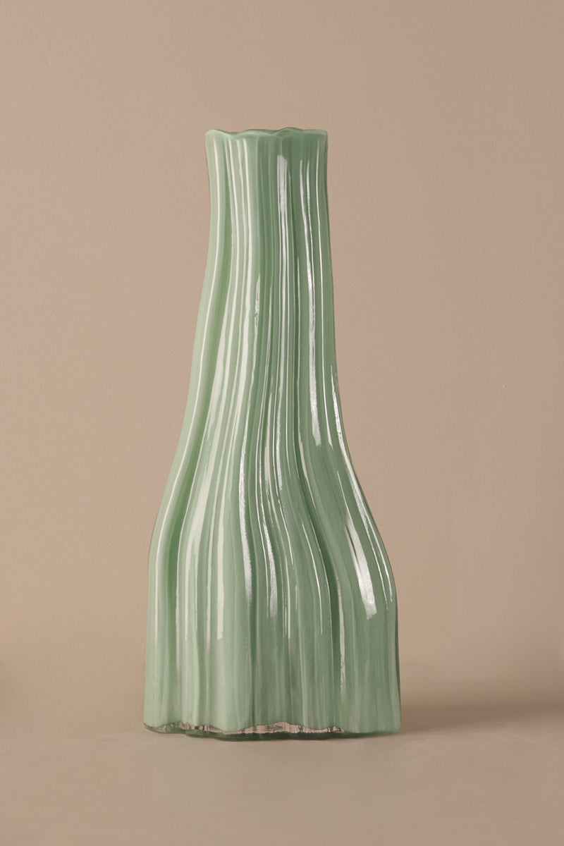 Verdina Crystal Glass Vase - L