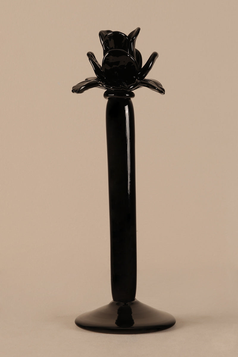 Stelo Black Candle Holder