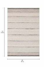 A rectangular area rug shown flat against a white background with dimension markers indicating 11 feet tall by 8 feet wide.