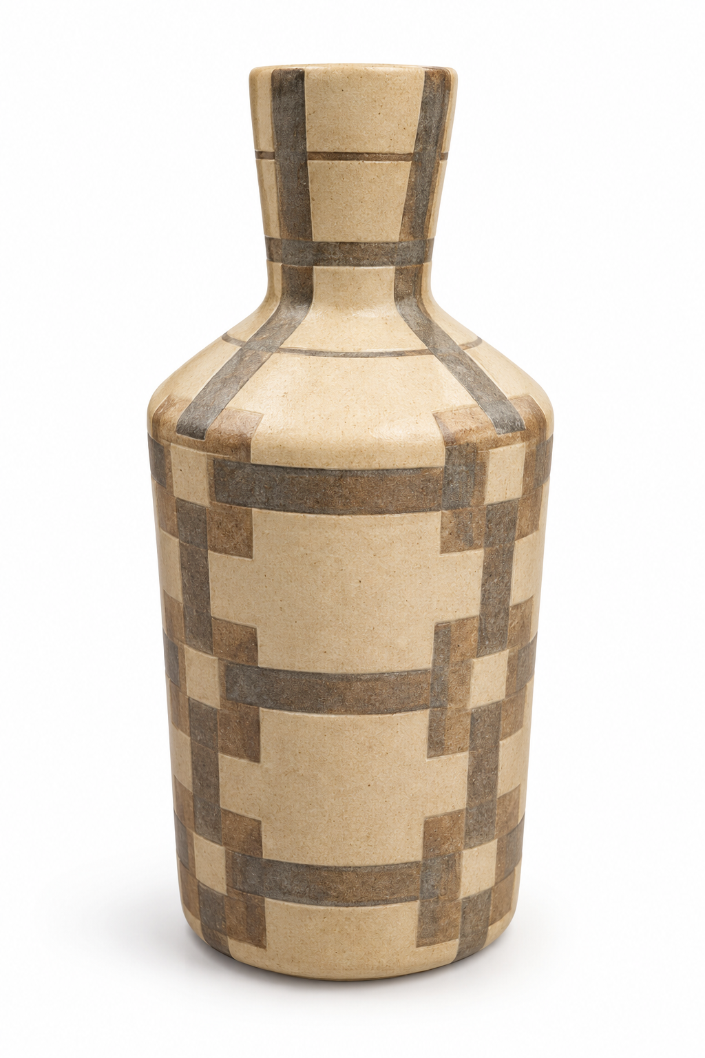 Geometric Pattern Ceramic Vase