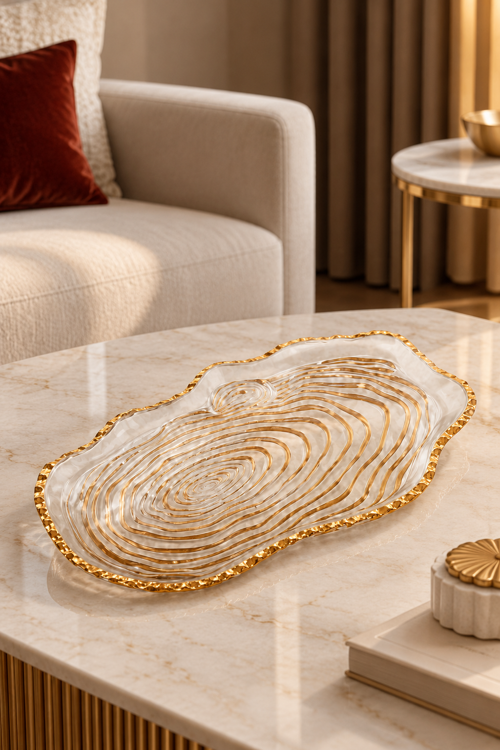 Organic Contour Decorative Tray