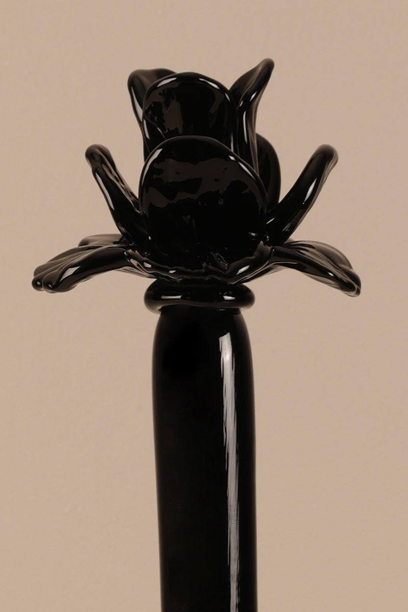 Stelo Black Candle Holder