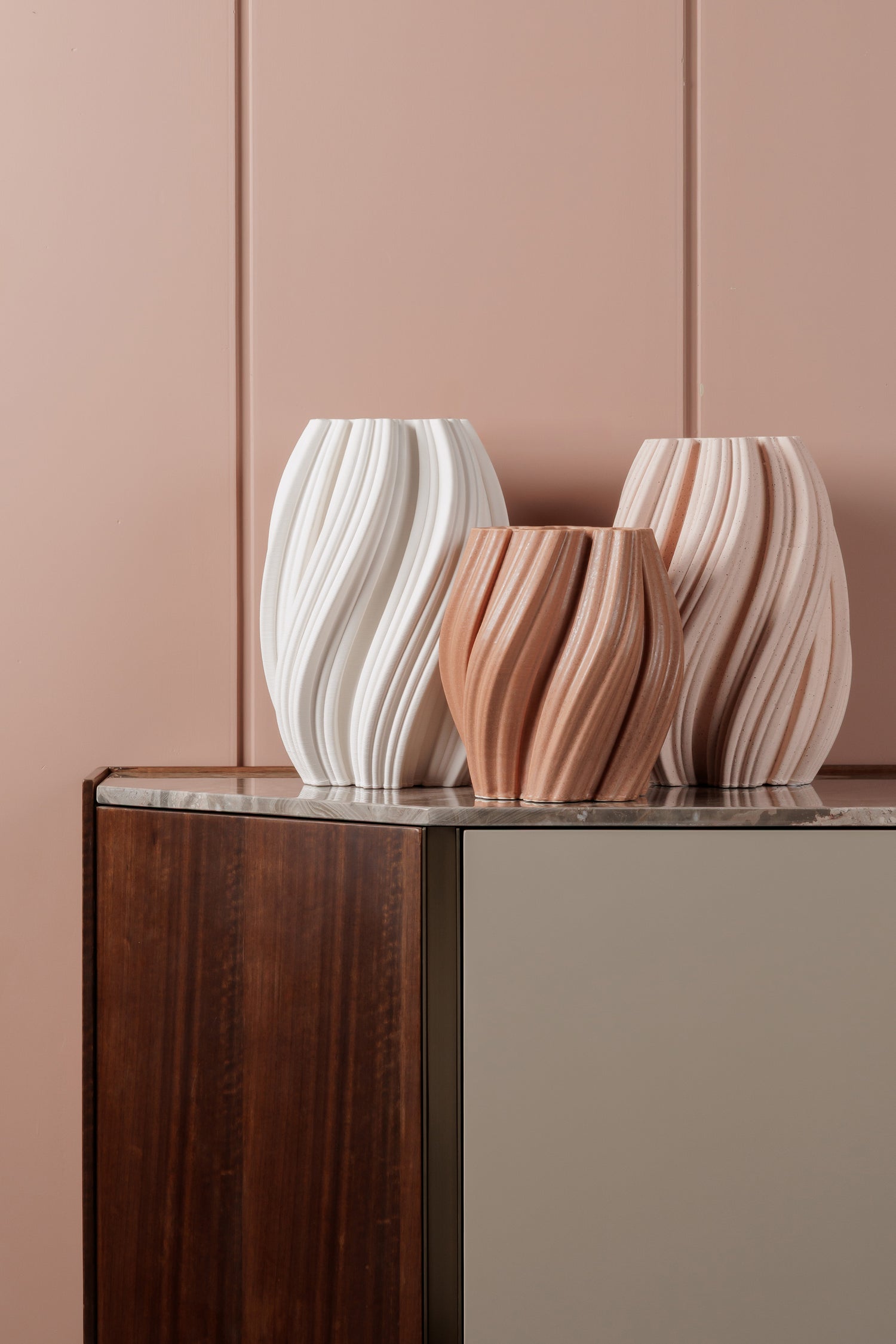 Curvola Brown Vase