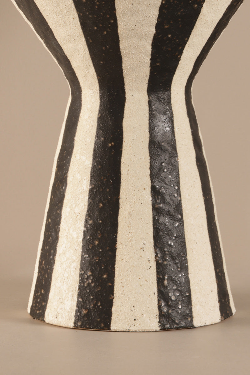 Striped Hourglass Mono Vase - B