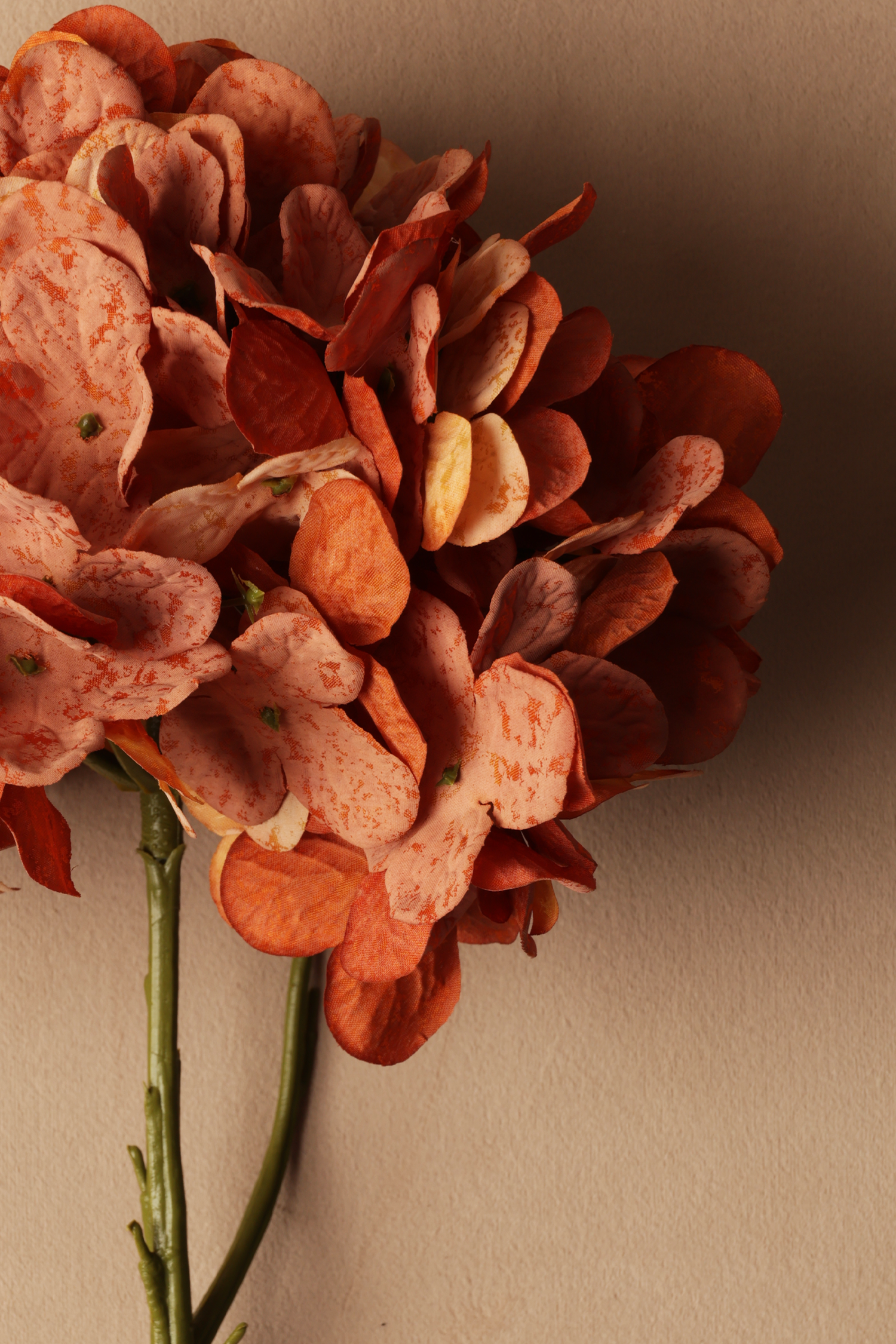 Hydrangea Single Artifical Silk Stem